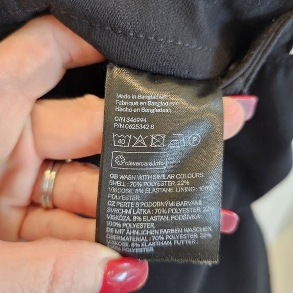 H&M Black Short Tailored Skirt Size 10 - Picture 7 of 8